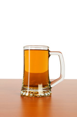 Beer glass isolated on the white background