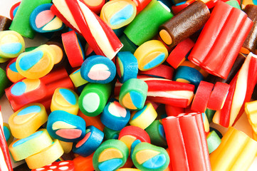 Background made of colourful sweets