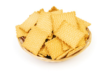 Tasty cookies isolated on the white background