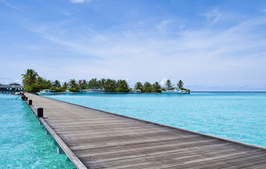 Bootssteg auf den Malediven