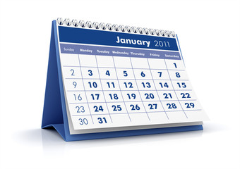 2011 Calendar. January
