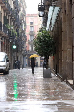 Rain in Barcelona