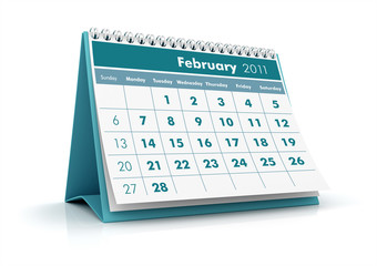 2011 calendar. February