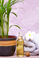 Massage oils with towels