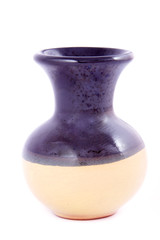 Beautiful ancient vase on a white background
