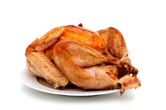 Whole Turkey On White Background