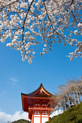 Gateway of Kiyomizu Temple in Kyoto Japan.