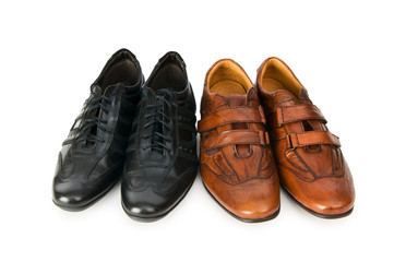 Male shoes isolated on the white background