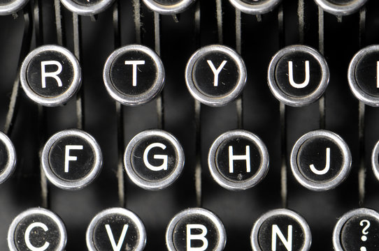 Clavier de vieille machine &agrave; &eacute;crire