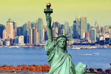 new york cityscape, tourism concept photograph