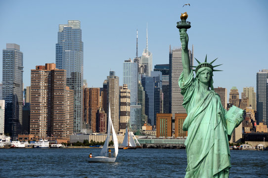 new york cityscape, tourism concept photograph