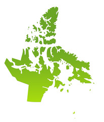Fototapeta premium Nunavat map