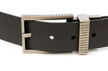 Leather belt isolated on the white background