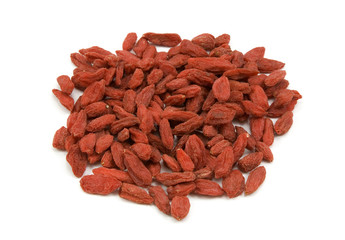 puñado de bayas goji