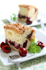 Cherry Crumble Cake