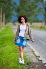 Fototapeta premium Attractive young woman outdoor
