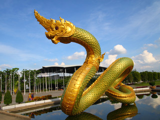 Thai dragon or king of Naga statue - 24380508