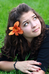 Naklejka premium girl.