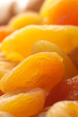 Dried apricots close-up
