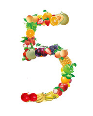 Fototapeta premium fruit letter