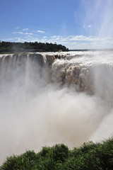 Top view of Iguazu falls