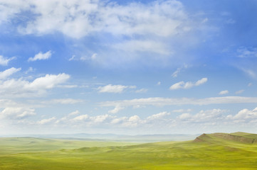 Landscape mountains stretching into the distance