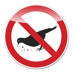 Señal NO DAR DE COMER A LAS PALOMAS