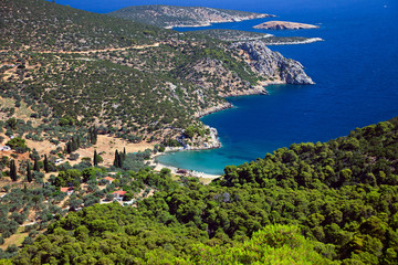 Small quiet bay on greek island