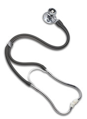 Stethoscope on white isolated with clipping path