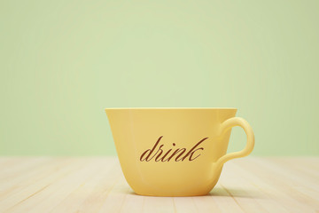 yellow cup
