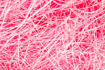 weiße Fasern auf rot