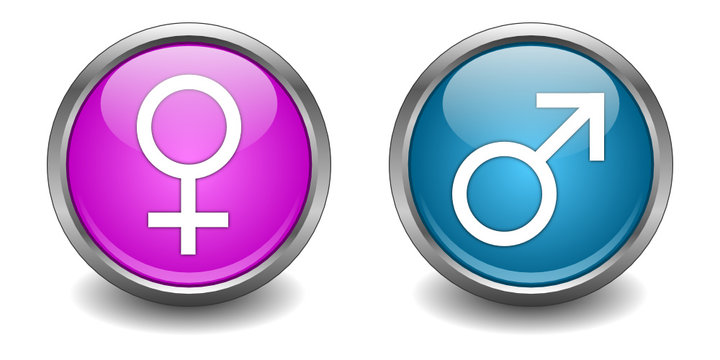 Vektorset Mann Frau Button