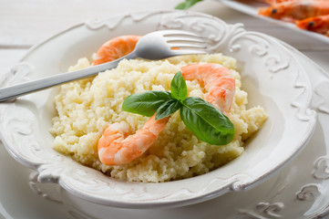 cous cous shrimp salad - insalata di cous cous gamberi
