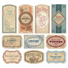 Fotobehang vintage labels set (vector) © Mila Petkova