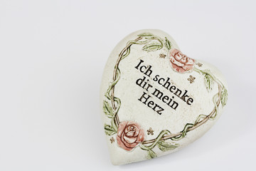 Deko-Herz mit Spruch