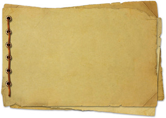 old paper on white background