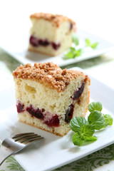 Cherry Crumble Cake
