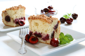 Cherry Crumble Cake
