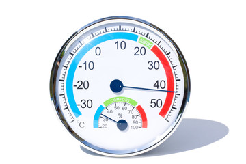 Thermometer freigestellt mit Schatten