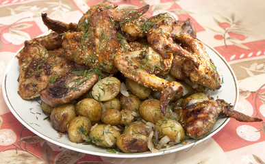 Grilled chicken wings