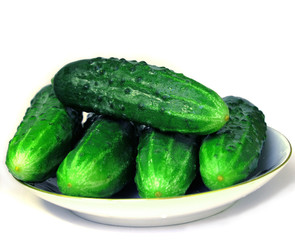 cucumbers on a saucer
