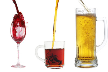 pour wine into glass