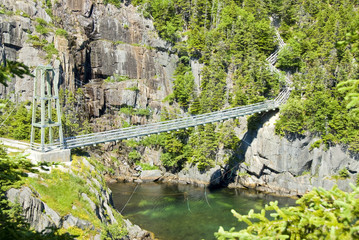Fototapeta na wymiar Suspension Bridge of La Manche, Newfoundland