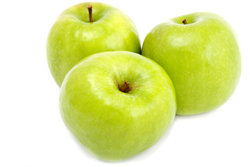 green apple in white background isolated
