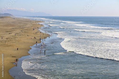 Longue Plage à San Francisco Stock Photo And Royalty Free