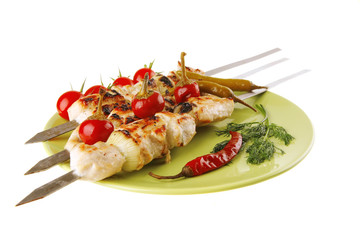 fresh roast chicken shish kebab