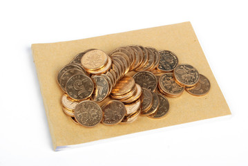 coins on bills