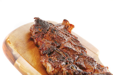grilled steak on plate