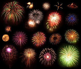 Fototapeta premium Multi Colored Fireworks Collection