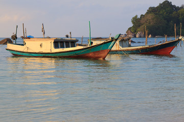 Fototapeta premium Belitung Island Fishing Boats